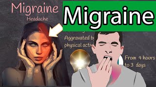 Migraine Headache  Symptoms and Treatment Migraine Aura and prodrome [upl. by Pauly]