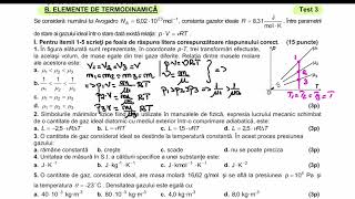 ‼️Bacalaureat 2024  Testul 3 Teste Antrenament 2020Termodinamicã ‼️ [upl. by Aivatco]