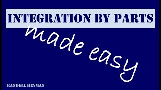 Integration by parts made easy [upl. by Sisi]