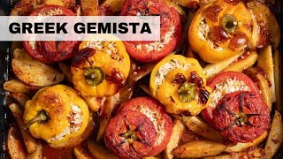 Greek Stuffed Vegetables Gemista  Vegan Recipe [upl. by Dodds]