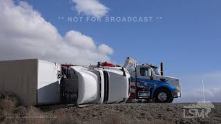 02042024 Grapevine CAAtmospheric River hurricane force winds flips semi [upl. by Russel372]