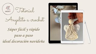 Angelito adorno navideño a crochet paso a paso [upl. by Tavie]