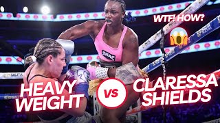 WTF🫣 Claressa shields knocked out a heavyweight full fight highlights [upl. by Eojyllib]