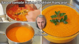 Recette de la sauce tomate traditionnelle des cuisiniers français [upl. by Ekihc346]