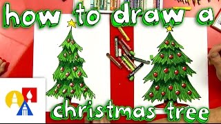 How To Draw A Christmas Tree [upl. by Aissenav]