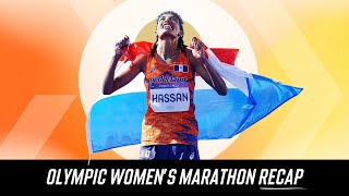 Who Won the 2024 Womens Olympic Marathon and What Of Sifan Hassans Shove  Recap and Reactions [upl. by Htiel]