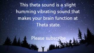 THETA brain wave sound FOR MEDITATION AND VISUALIZATION  10 minutes [upl. by Zuleika]