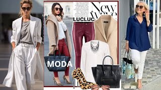 MODA TENDENCIA OTOÑO INVIERNO MODA PARA MUJERES GUAPÍSIMAS MODA 20242025 [upl. by Nairahcaz]