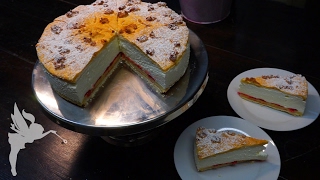 Klassische Flockensahne  Flockensahne Torte  Mürbeteig Brandteig amp Sahne  Kuchenfee [upl. by Kcinom626]