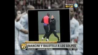 Visión 7 Mancini y Balotelli a los golpes [upl. by Aehtla808]