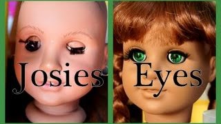 Josies Eyes Removing and Replacing AG eyes WARNING [upl. by Ahtnahc208]