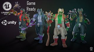 PREVIEW 3D CHARACTER  GAME READY MODEL  UNREAL ENGINE  OrcShaman1 [upl. by Gonyea]