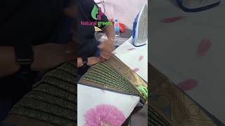 Multiple pleats in chest pleats 🥰 saree chest pleats ironing naturalgreens gummidipoondi [upl. by Iana372]