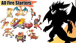 All Fire Starters Pokémon Fusion Gen 1 to Gen 9  Max S [upl. by Kcirdes814]