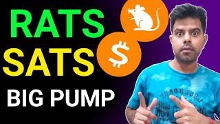 Rats Coin Sats Coin Big Pump  Rats Coin News Today  Sats Coin News Today [upl. by Repooc1]