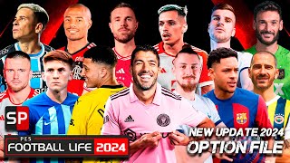 PES 2021 A 2024  OPTION FILE 300 Fichajes Actualizados TEMPORADA 2024  Instalación [upl. by Ogaitnas]