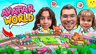 SARAH DE ARAUJO ELOAH e o PAPAI se divertem no AVATAR WORLD pela primeira vez [upl. by Kyne]