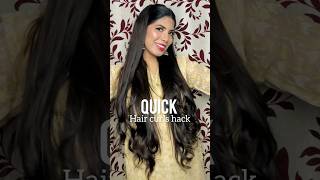 Quick hair curls hack👌🏻 haircurls curls hack youtubeshorts trendingshorts [upl. by Metabel344]