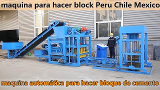 Gm425 Maquina para hacer bloques block automatica de cemento en Mexico Peru Chile Panama [upl. by Leirvag]