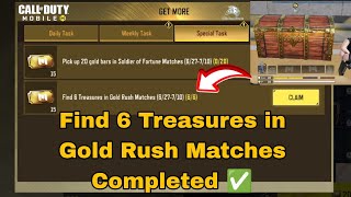 How to Find 6 Treasures in Gold Rush Matches Cod Mobile 2024  Golden Opportunity Match [upl. by Harvard]