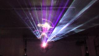 NRG Laser Know How 3W RGB ILDA 30K 3D Laser Beam Light Show Demonstration [upl. by Otreblanauj]