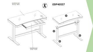 TRESANTI Adjustable Height Desk Manual Assembly Operation and Troubleshooting Guide [upl. by Nosylla330]