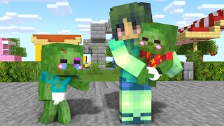 Monster School  BABY ZOMBIE HOMELESS and ANGRY ZOMBIE FAMILY  Minecraft Animation [upl. by O'Grady]