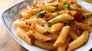 Pasta Arrabiata Italian recipe [upl. by Hakceber827]