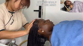 ASMR CHINESE SCALP MASSAGE ON BRAIDS  ASMR 편안한 두피 마사지 및 트리트먼트 [upl. by Carboni908]