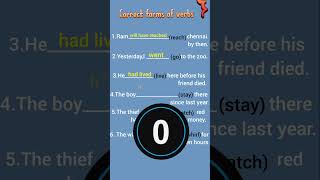 Know the correct forms of verbs Uses in proper places ytshorts [upl. by Urbanus]