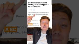 🤯 Suing RBC after losing 400M on Tesla stock breakingnews stockmarketnews investing newsupdate [upl. by Templer]