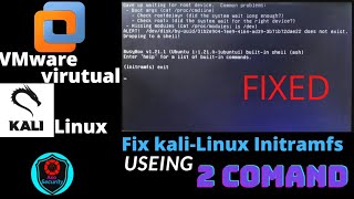 Fix initramfs error in kali linux  Vmware kali linux initramfs  Axosecurity  Axosolaman [upl. by Tihom]