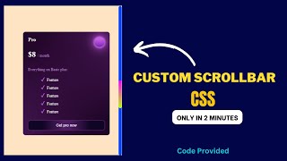 How To Create Custom Scrollbar In CSS In Just 2 Minutes  CSS Scrolling  Dev Rahaman [upl. by Yregerg]