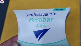 Perobar 25 soap for acne Benzoyl peroxide cleaning bar  Perobar soap for back acne [upl. by Latsirc205]