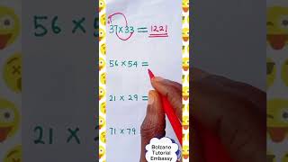 Multiplication Tricksbolzano viralshorts education students tricks maths online viralvideo [upl. by Ellie]