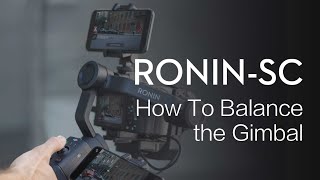 RONINSC  How To Perfectly Balance Your Gimbal With Few Steps [upl. by Bang]