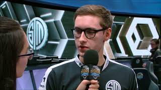 TSM Bjergsen after crazy game against 100T [upl. by Leftwich448]