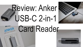 Review Anker USBC 2in1 Card Reader [upl. by Decca]