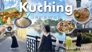 One day exploring Kuching Sarawak 🇲🇾 travel vlog 3  food hunting and finding the best kek lapis [upl. by Farleigh]