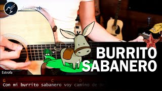 Como tocar BURRITO SABANERO en Guitarra Acustica FACIL  Tutorial Acordes COMPLETO Christianvib [upl. by Lardner]