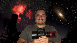 Connecting a DSLR Lens to an Astrophotography Camera  on a Celestron 6SE with a Wedge [upl. by Sonitnatsnok]