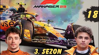 F1 Manager 23  3Sezon Meksika GP  McLaren 18 [upl. by Buote576]