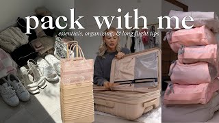 PACK WITH ME ✈️ my travel essentials long flight tips amp packing process [upl. by Aimar]