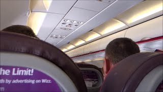 TURBULENCE ON BOARD Wizz Air Airbus A320232 HALWE [upl. by Anihtyc47]