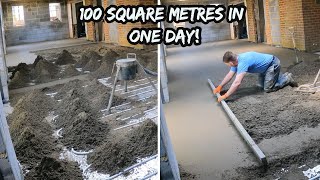 Sand amp Cement Floor Screed Timelapse  100 Square Metres in ONE day [upl. by Ciel]