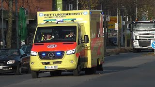 Doppelkabine RTW Gigaliner Rettungsdienst Ackermann durch Wiesmoor [upl. by Hamilah512]