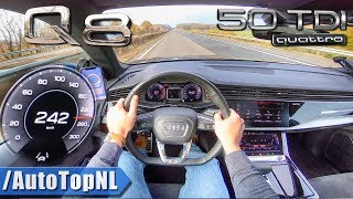 AUDI Q8 50 TDI Quattro 242kmh AUTOBAHN POV by AutoTopNL [upl. by Cosimo154]