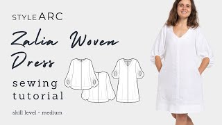 Zalia Woven Top and Dress Tutorial [upl. by Nelyt]