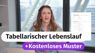 Tabellarischen Lebenslauf erstellen ✅ kostenlose Vorlage [upl. by Coltun707]