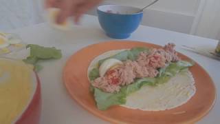 Recette  Wrap au thon [upl. by Lafleur]